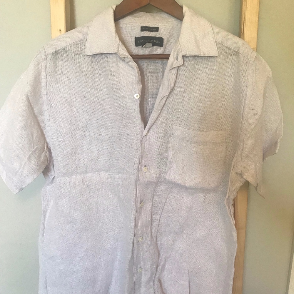 Banana Republic Irish Linen Shirt, M